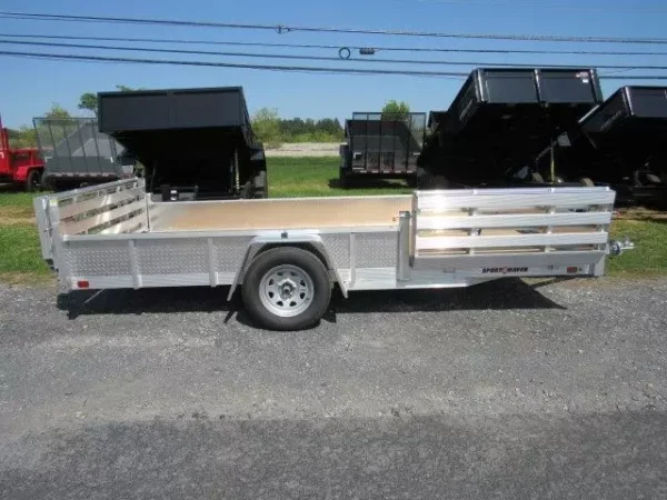 sport haven 7×14 aluminum utility trailer – atp sides & atv gate