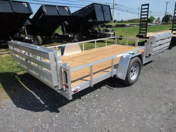 sport haven 7×14 aluminum utility trailer – side atv gate
