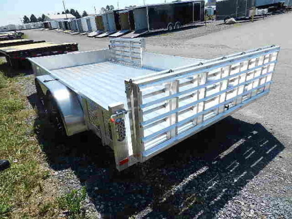sport haven 7×14 dual axle utility trailer – side atv ramp