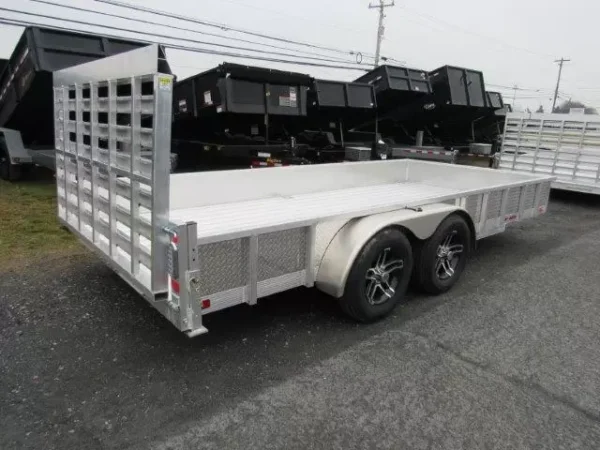 sport haven 7×16 aluminum landscape trailer – heavy duty ramp