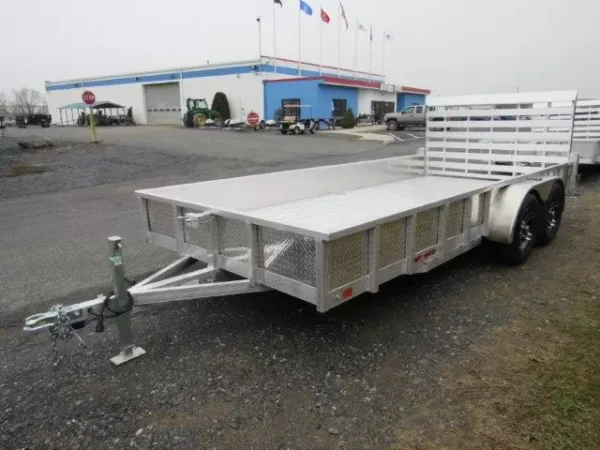 sport haven 7×16 aluminum landscape trailer – heavy duty ramp