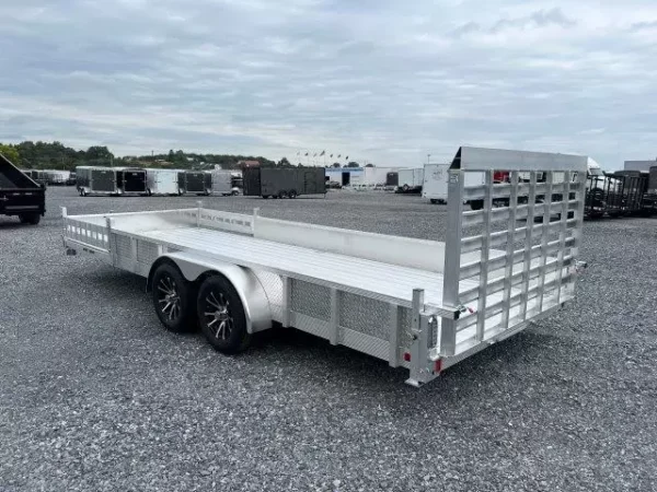 sport haven 7×20 aluminum utility trailer atv ramps