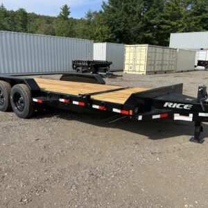 2024 rice trailers 7×20 16k tilt deck equipment w/spare mount