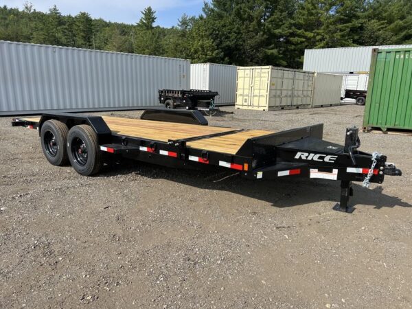 2024 rice trailers 7×20 16k tilt deck equipment w/spare mount