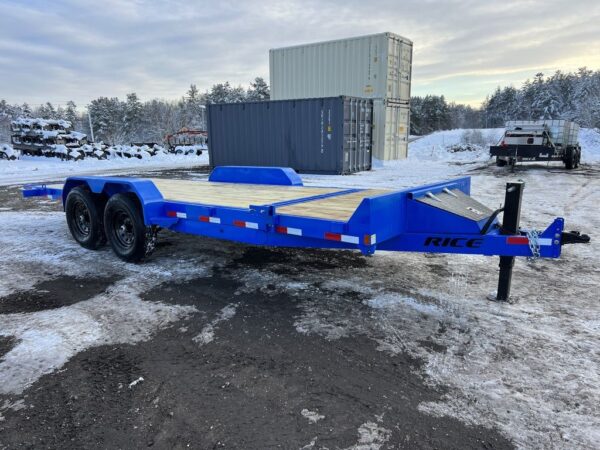 2024 rice trailers 7×20 14k partial tilt deck equipment w/spare mount