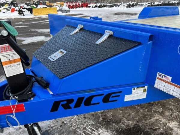 2024 rice trailers 7×20 14k partial tilt deck equipment w/spare mount
