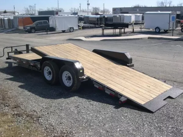 big tex 7 x 22 equipment trailer split tilt deck