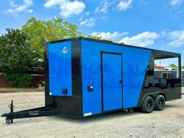 tatinium blue/black porch trailer 8.5x20ta