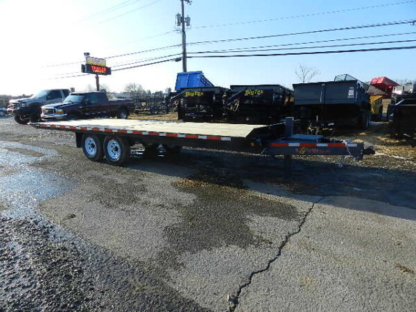 bwise 8 x 22 deckover equipment trailer power tilt