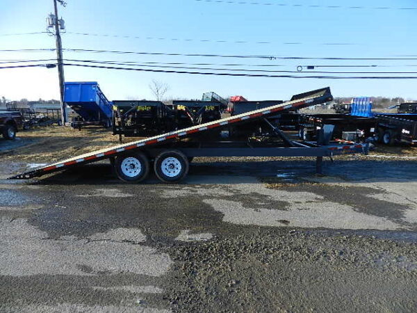 bwise 8 x 22 deckover equipment trailer power tilt
