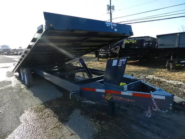 bwise 8 x 22 deckover equipment trailer power tilt