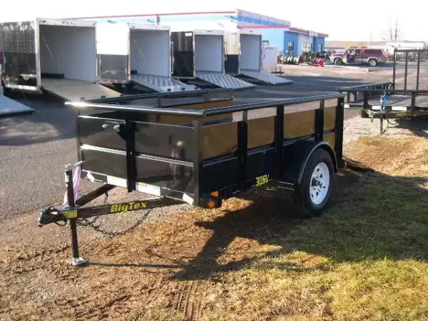 big tex 5 x 8 landscape utility trailer – 2′ steel sides