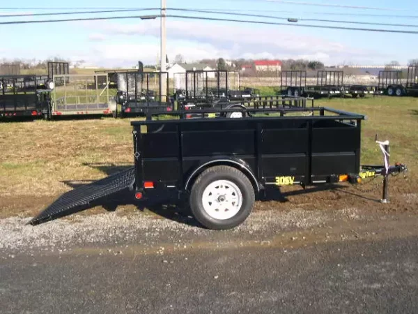 big tex 5 x 8 landscape utility trailer – 2′ steel sides